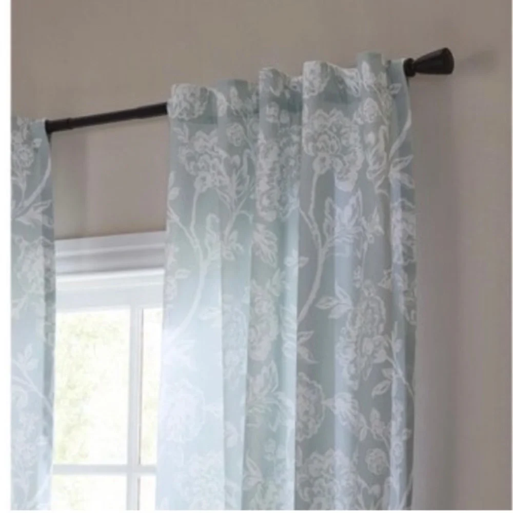 allen + roth 84-in Mineral Jacklyn Curtain Panel Back Tab Single Curtain